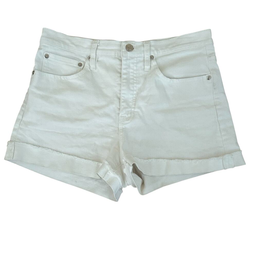 J. Crew White High Rise 5 Pocket Design Jeans Shorts Size 27 - Picture 3 of 7